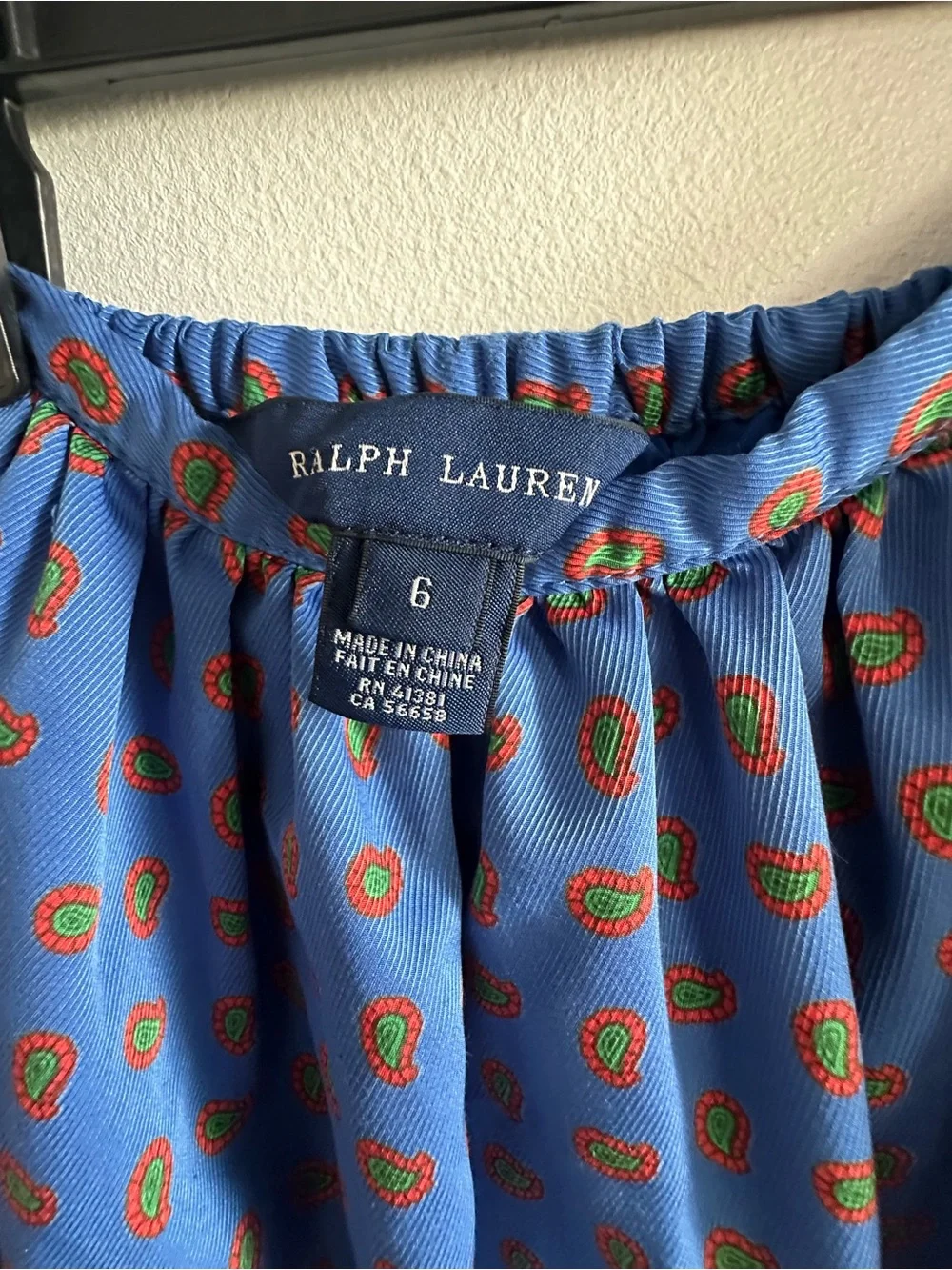 Ralph Lauren Blue Paisley-Print Girls' Skirt